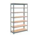 Global Industrial Heavy Duty Shelving 48W x 18D x 96H With 7 Shelves, Wood Deck, Gray B2297725